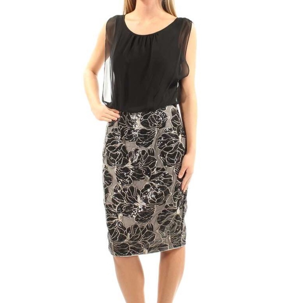 NWT Calvin Klein Sequin/Embroidered Dress - Sz 14